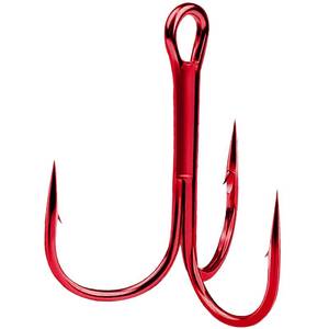 lot 16406 image: Easy Catch 100pcs 8# Red OShaughnessy Sharpened Treble Hooks
