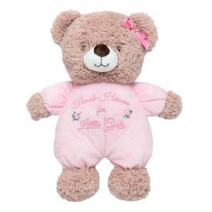 lot 16416 image: Baby Starters Little Me Plush Bear Rattle with Thank Heaven for Little Girls Embroidery (Pink, 9 inch)