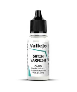 lot 16420 image: Vallejo - Permanent Acrylic Varnish  Satin Finish 18 ml. (0.6 fl.oz.)  Extraordinary Hardness & Permanence  Scratch Resistant & Non-Yellowing  Outdoor and Indoor Surfaces