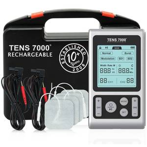 lot 16429 image: TENS 7000 Rechargeable TENS Unit Muscle Stimulator and Pain Relief Device - Advanced TENS Machine for Effective Back Pain Relief, Nerve Pain Relief, Muscle Pain Relief