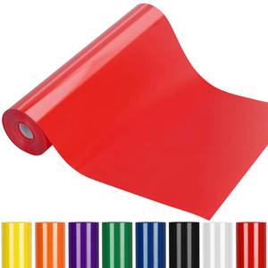lot 16433 image: Heat Transfer Vinyl Red Iron on Vinyl-12x 50 FT Red HTV Vinyl Roll T-Shirt, HTV Heat Transfer Vinyl for Cricut & Cameo, Heat Press Machines, Easy to Cut