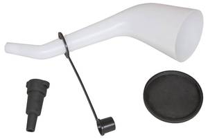 lot 16439 image: Lisle 18232 Offset Funnel with Cap & Lid Black
