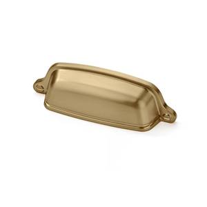 lot 16445 image: khtumeware 10 Pack 2-12 inch(64 mm) Drawer Pulls Brushed Brass Cabinet Cup Pulls Cabinet Hardware Vintage Kitchen Cabinet Handles Bin Cup Pulls for Kitchen cabinets.