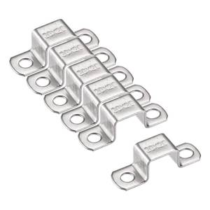 lot 16470 image: uxcell U Shaped Connector Bracket 18 x 22mm 304 Stainless Steel for Door Closed Bar Holder Strut Channel 6pcs
