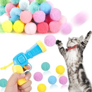 lot 16472 image: MeoHui 31Pcs Cat Ball Toy Launcher Gun,Cat Balls Fetch Toy,30Pcs Plush Fuzzy Balls Launcher Cat Toy for Cats with 1 Gun,Funny Interactive Cat Toys for Bored Indoor Adult Cats,Cute Kitten Kitty Toys