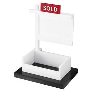 lot 16494 image: FRIUSATE Real Estate Business Card Holder Display Sold Sign for Realtor Business Desktop Realtor Business Card Holder Storage Agent Office Reception Holds 3.58 x 2.2 inch