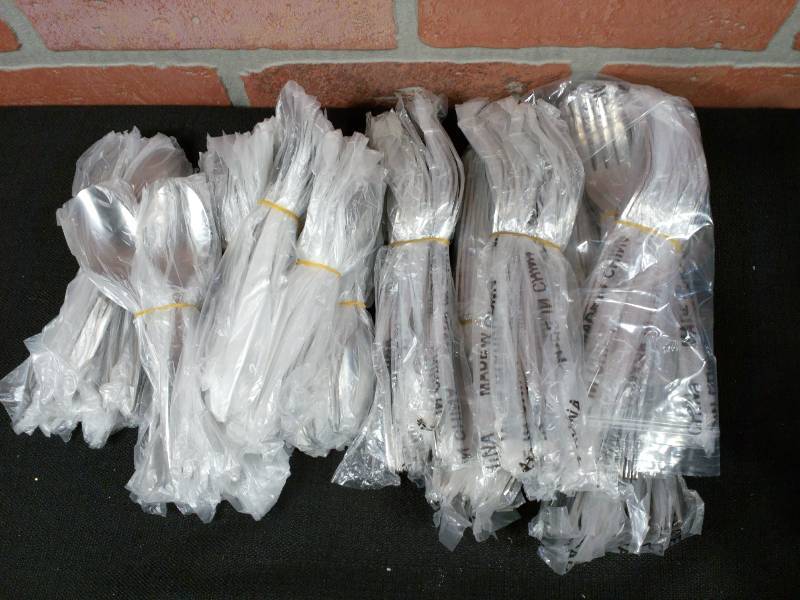 lot 46 image: Walco Streamline Forks & Teaspoons