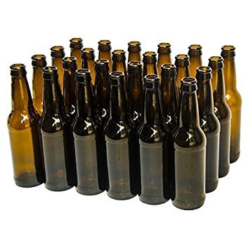 lot 126 image: 12 Ounce Long-Neck Amber Beer Bottles
