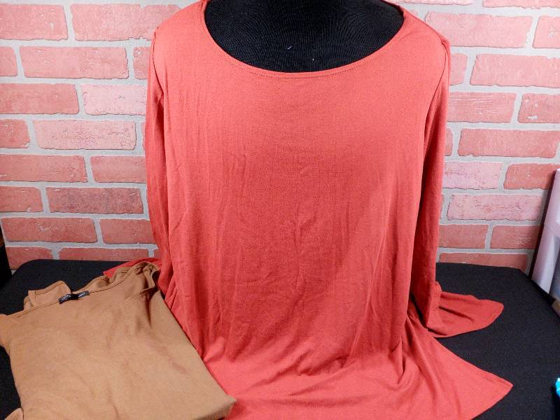 lot 143 image: Slinky Brand Plus-Size Womens Knit Tops With 34 Sleeves