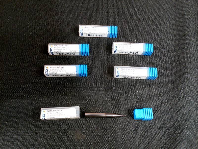 lot 163 image: SECO Micro Machining Solid Carbide End Mills 925ML015-Mega-T