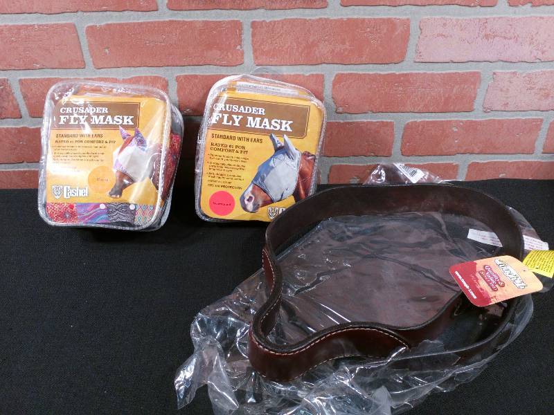 lot 183 image: Crusader Horse Fly Masks & Tough One Cribbing Strap