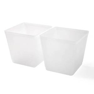 lot 229 image: 2pk 213oz Plastic Cube Storage Bins Clear