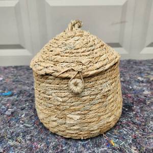 lot 267 image: Woven Bee Beehive Basket