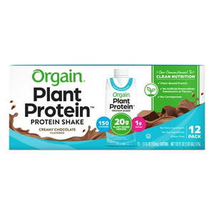 lot 276 image: case Box Damage - 11 Count Orgain Organic Vegan Ready to Drink 20g Protein Shake Creamy Chocolate 11ct