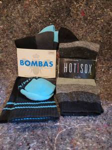 lot 159 image: Pair of Socks- Bombas and Hot Sox