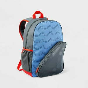 lot 201 image: Cat & Jack Shark Kids 16.5 Backpack with Adjustable Shoulder Straps