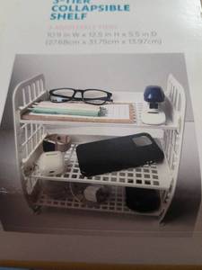 lot 146 image: Three Tier Collapsible Shelf