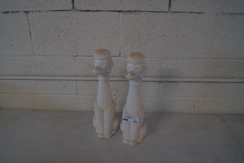 lot 532 image: Poodle Decantur Bottles- Pair