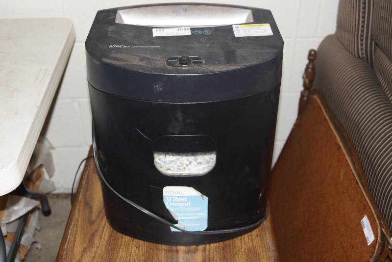 lot 591 image: Paper Shredder With Waste Basket