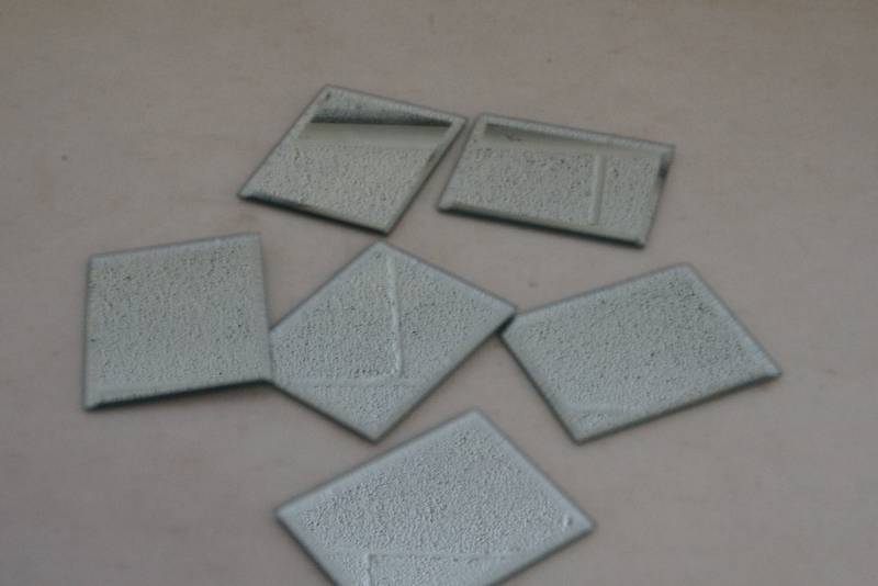lot 609 image: Lot of 6 Small Beveled Mirrors