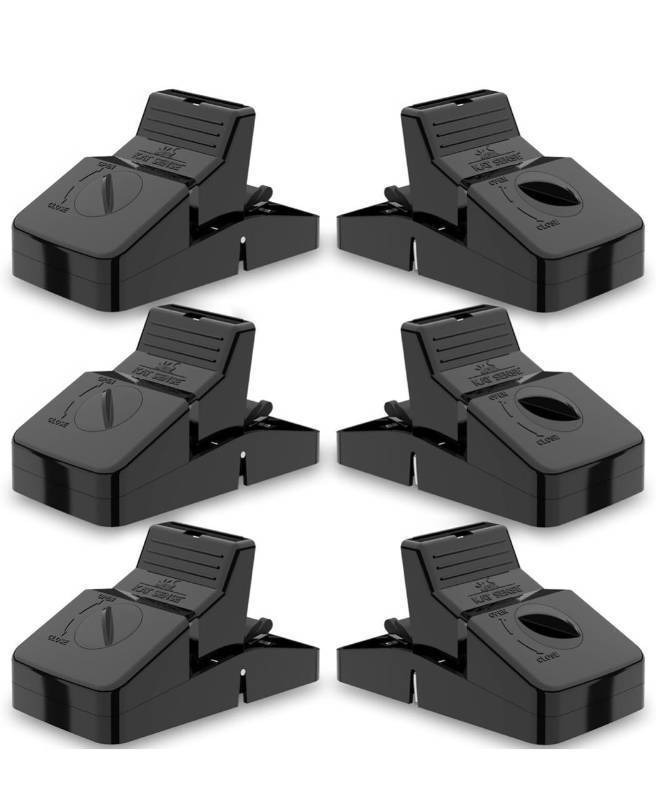 lot 50414 image: Pest Control Rat Traps, Professional Multi Captsure Set of 6 Large Snap Trap, Solutions for Indoor Outdoor AntiRodent Protection, Reusable Master Trapping Device for Rodents and Chipmunk