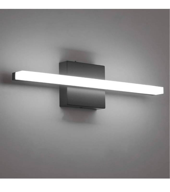 lot 32463 image: LED Bathroom Vanity Light Bar 16 Inch 9W Black IP44 Bathroom Light Fixtures Over Mirror Modern Bath Wall Lighting Fixture Sconce Indoor Cool White 6000K