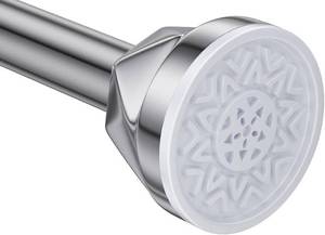 lot 41546 image: 27-80 Inch Shower Curtain Rod, No Drilling, No Rust, Non-Slip Shower Curtain Rod for Bathroom
