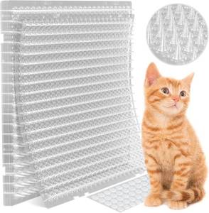 lot 41572 image: 12 Pack Cat Scat Mats - 16 x 13 Inch with 1 Inch Spike is a Perfect Pet Training Device for Indoor and Outdoor Cat Repellent