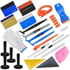 lot 41573 image: Zanch Vinyl Wrap Tool Kit, Complete Tools for Automotive Vinyl Film Installation, Professional 52-Piece Full Set