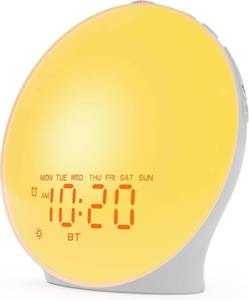 lot 41575 image: ALL Sunrise Alarm Clock with White Noise Sounds, 22 Soothing Sounds, 17 Night Lights, Bluetooth Speaker, Wake Up Light Alarm Clock-Powers on