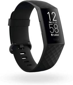 lot 41598 image: Fitbit Charge 4 - Advanced Fitness Tracker in Black-Powers on but display is light Retails $145.00