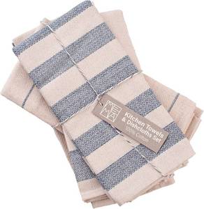 lot 41608 image: MEEMA 4 Pack Kitchen Towels and Dishcloths, Large 20 x 28 Inches, Recycled Cotton