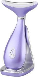 lot 41611 image: Lily Neck Massager, Face Sculpting Tool, Triple Action Vibration Thermal LED Light Skin Rejuvenation Device for Anti-Aging-Powers on