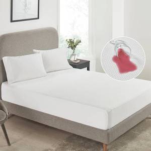 lot 41618 image: California Design Den Soft Bamboo Mattress Protector Queen