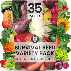 lot 41651 image: 35 Vegetable Seeds  Survival Variety Pack