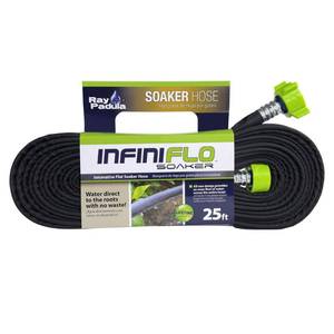lot 41657 image: Ray Padula 25ft Flat Soaker Hose Leakproof, Weatherproof, Connectable, PVC Garden Hose
