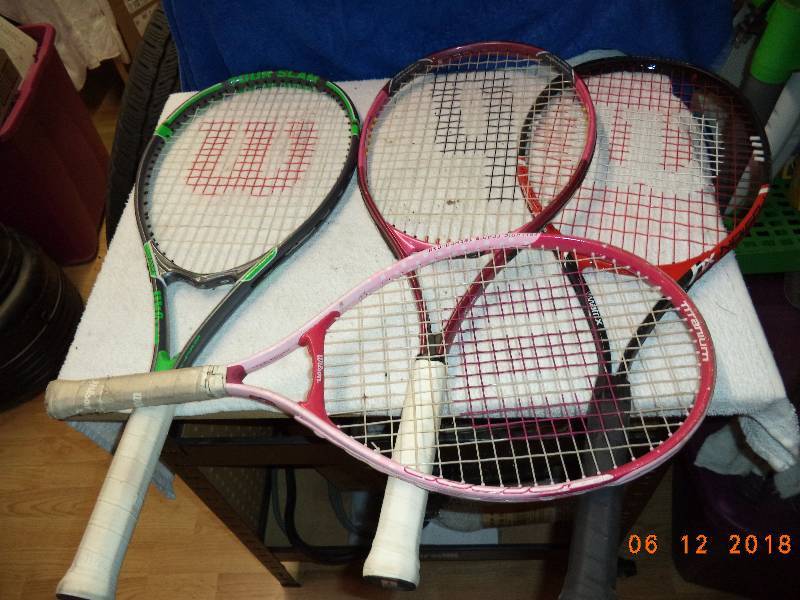 lot 5003 image: 4 Tennis Racket Lot