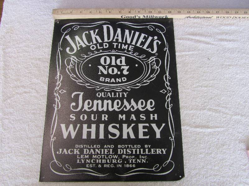 lot 544 image: 12x16 Jack Daniels Whiskey Sign