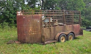 lot 13401 image: Steel Livestock Trailer w Dual Axles