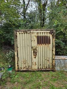 lot 13411 image: Corrugated Metal Storage Shed Container