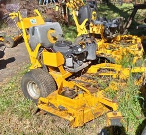 lot 2175 image: Two Wright Walk-Behind Mower w Kawasaki Engine