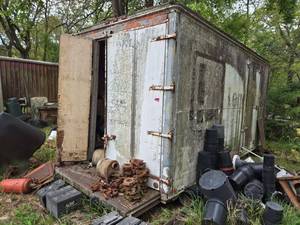 lot 4240 image: Vintage Industrial Equipment Storage Container Lot