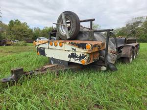 lot 5437 image: 16ft Trailer w Spare Tire & Metal Frame