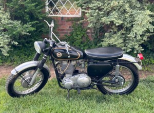 lot M103 image: 1961 Matchless G80TCS Typhoon Engine# 4379 - Oklahoma Vin 10136.  The 1961 G80TCS Typhoon is considered very rare, as fewer than 200 units were reportedly built.  With Current Title