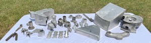 lot M111 image: Toms Box  Assorted Custom Made Aluminum Matchless Parts