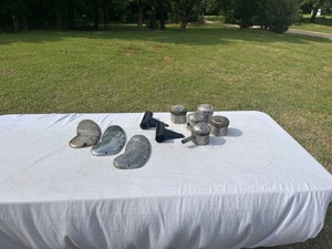 lot M120 image: Matchless Pistons, Headlight Bracket, Engine Side Covers