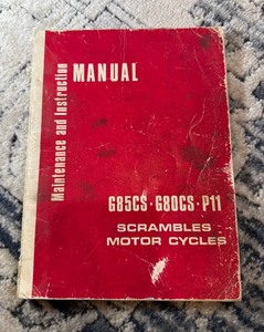 lot M131 image: Scrambles Motor Cycles G85CS - G80CS - P11 Maintenance and Instruction Manual