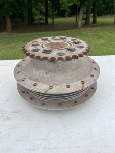 lot M142 image: Matchless Rear Hub and finned Brake Assembly, Sprocket