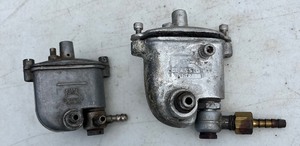 lot M166 image: Amal Type 510 Matchbox Remote Float Bowl for GP Carb and another Matchbox Style with Classic emboss