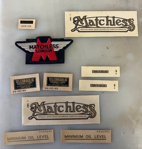 lot M122 image: Matchless Decals, Patch, ScreenPrint, Artwork, etc.